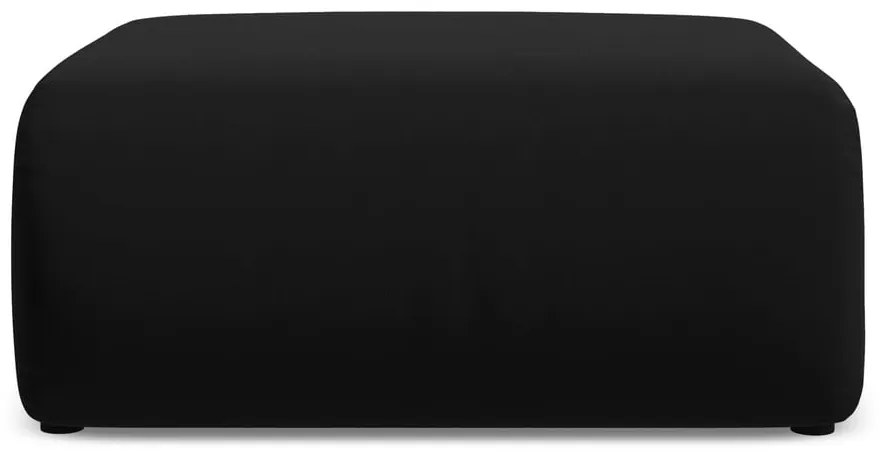 Taburet negru cu tapițerie din catifea Ekahi – Makamii