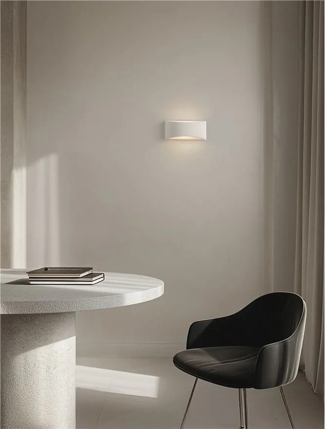 Aplica de perete ambientala din ghips ANELLO alb