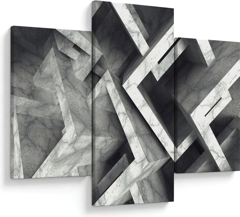 Tablou cu cuburi abstracte (90x60 cm)