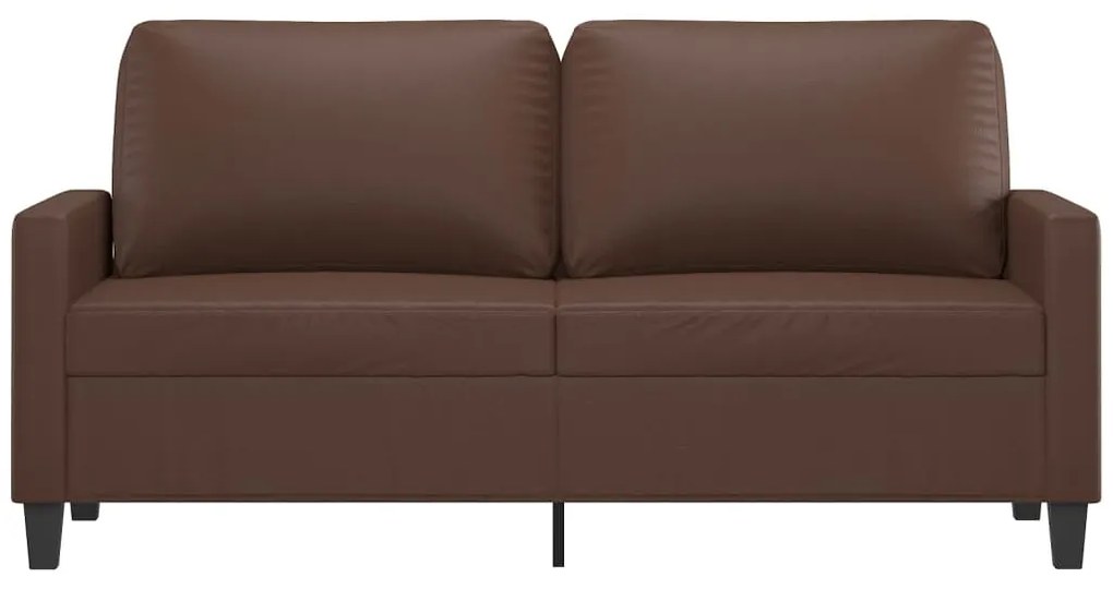 Canapea cu 2 locuri, maro, 140 cm, piele ecologica