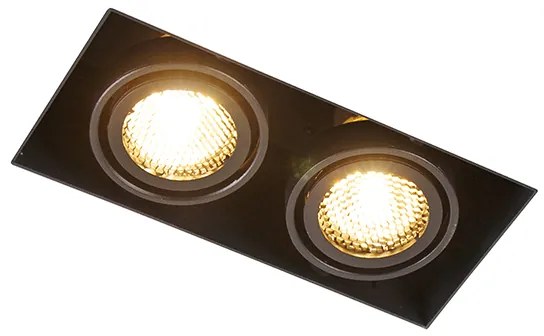 Spot integrat negru inclinabil și rotativ Trimless 2 spoturi - Oneon Honey