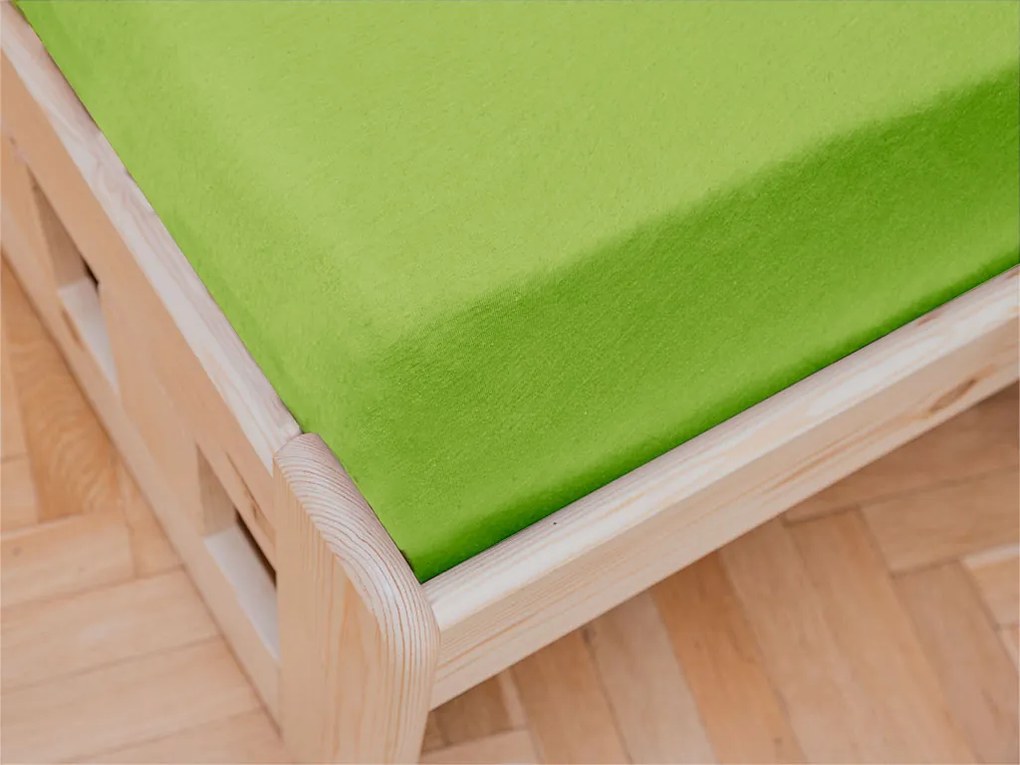 Cearsaf Jersey pentru patut copii verde 60x120 cm