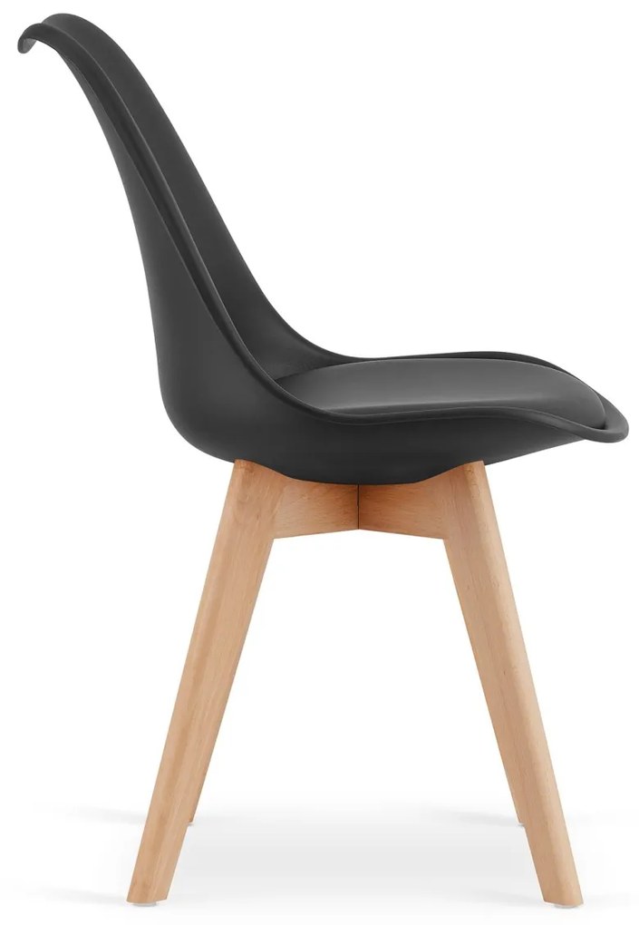 Set de masă negru 1 + 4, masa MADO ARTISAN 80x80 + scaune BALI MARK negre