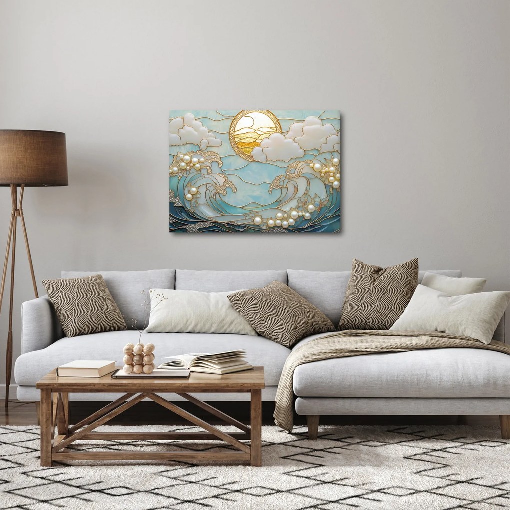 Tablou - Perle 3D în Ocean (70x50 cm)