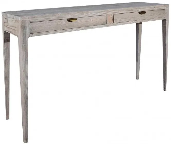 Consola natur din lemn masiv de pin, 2 sertare, Ernest