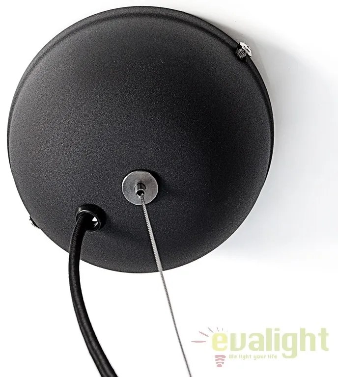 Lustra moderna, Pendul negru/ argintiu diametru 35cm, Studio A-36595 VC