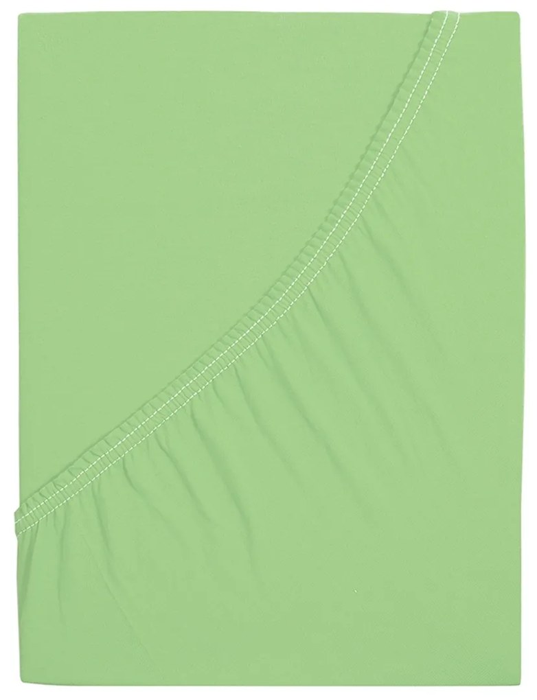 Cearșaf de pat 4Home Premium jersey verde , 90 x200 cm, 90 x 200 cm