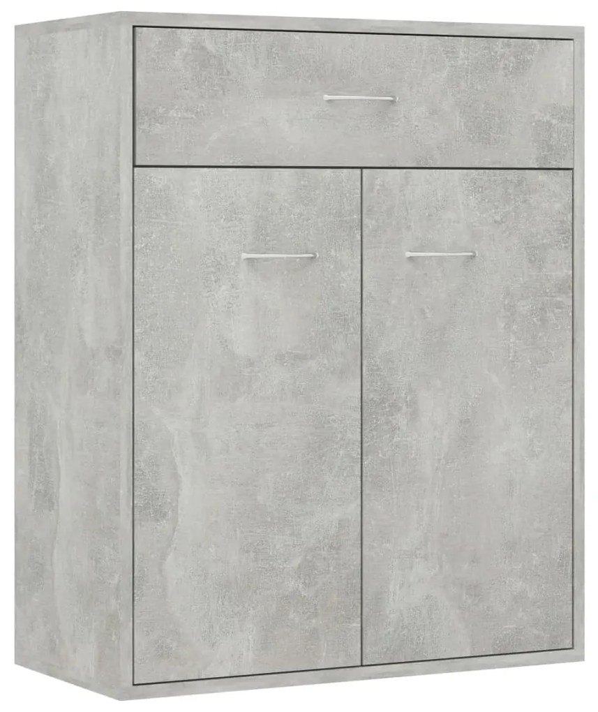 800715 vidaXL Servantă, gri beton, 60x30x75 cm, PAL