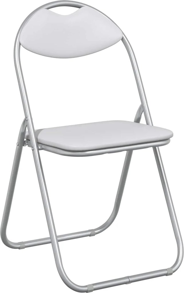 vidaXL Scaun pliant 8 pcs Alb și gri 48 x 43,5 x 81 cm