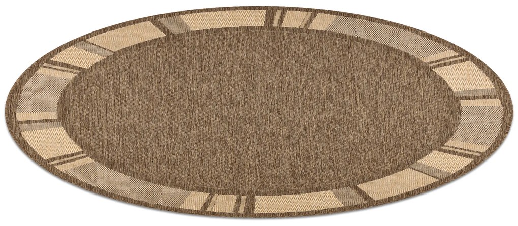 Covor sisal Floorlux rotund 20195 coffee si mais