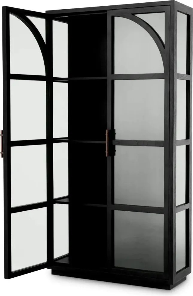 Vitrina design LUX, Furnir Stejar negru, San Bernardino