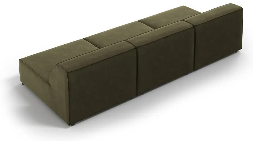 Canapea verde cu tapițerie din catifea 240 cm Jodie – Micadoni Home