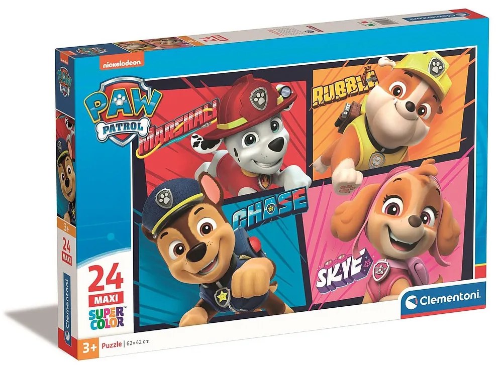 Patrula Cățelușilor Ready for Action Puzzle maxi Clementoni 24 piese