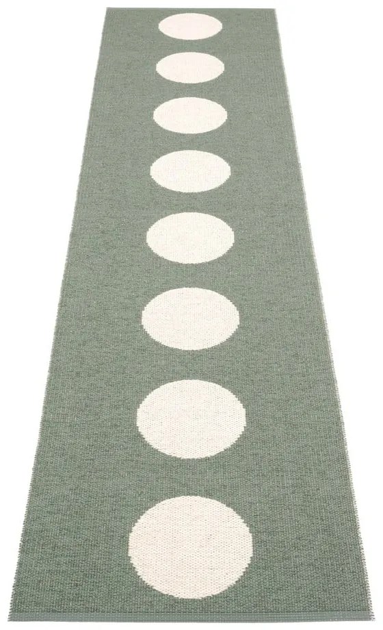 Covor tip traversă pentru interior și exterior verde 70x300 cm Vera Army – Pappelina