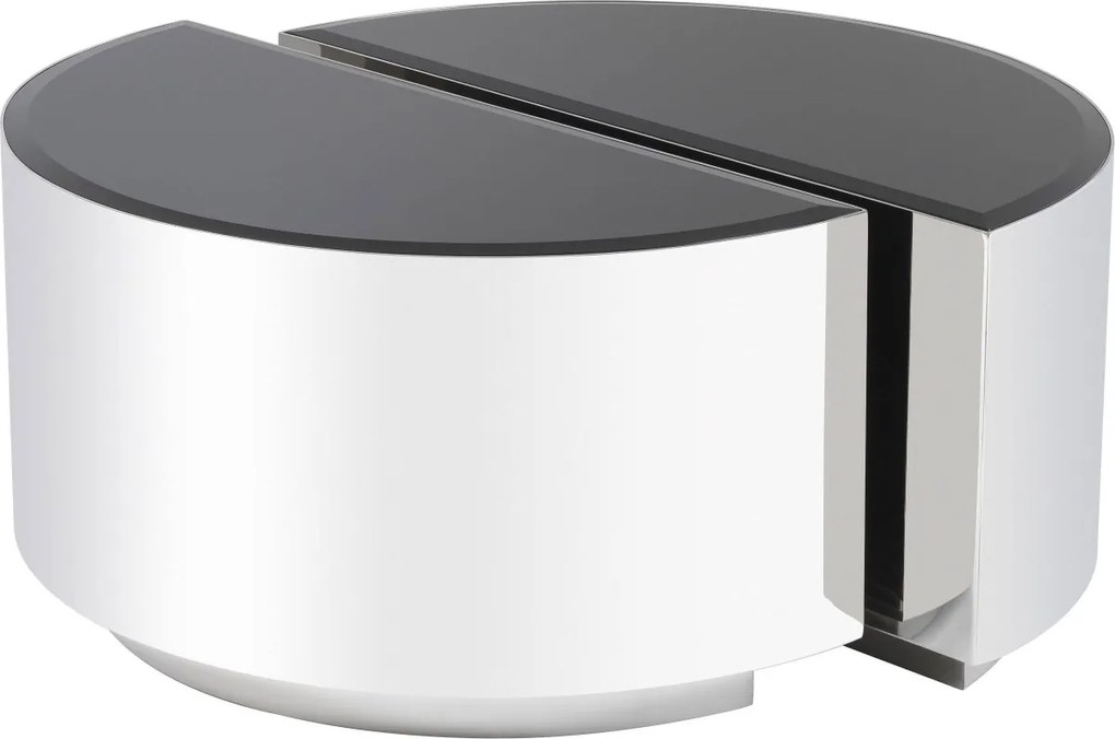 Set 2 masute laterale design elegant LUX Astra, argintiu-negru 114359 HZ