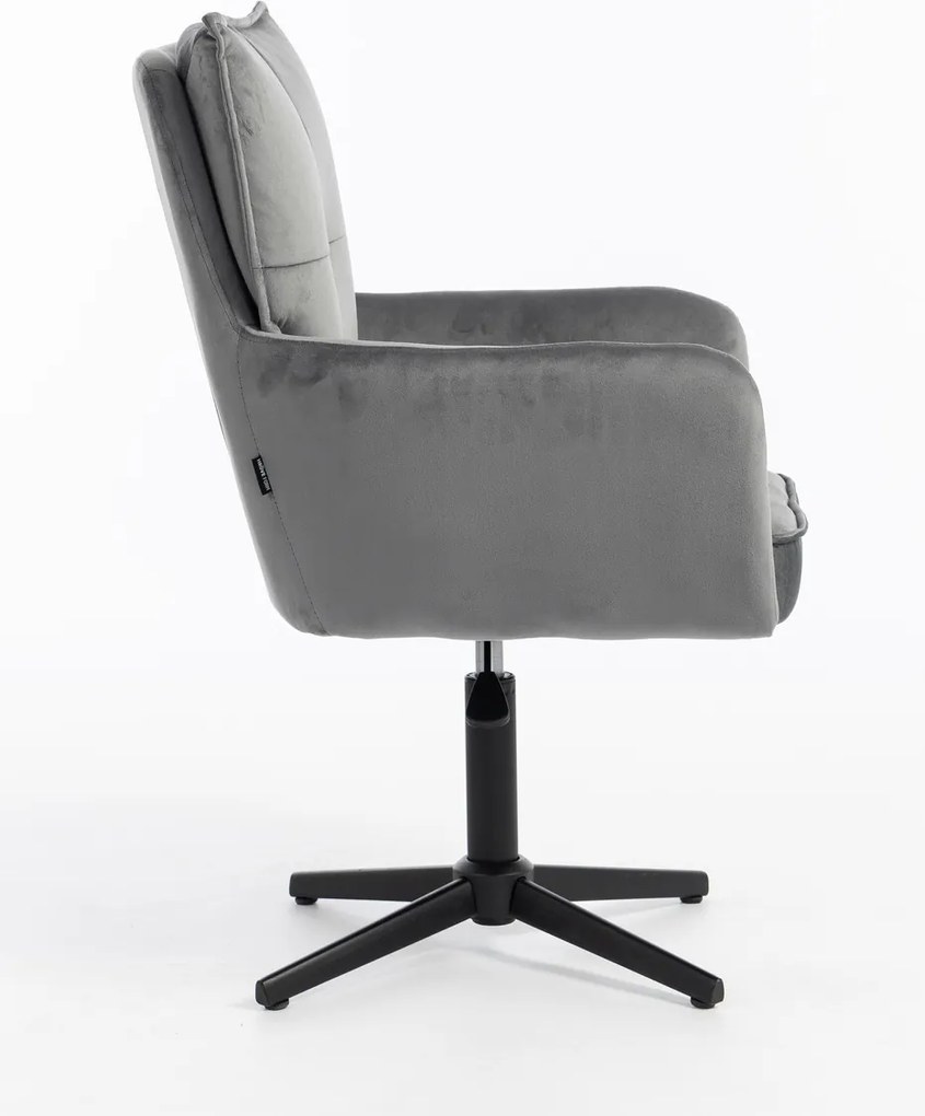 HR250CROSS Scaun Catifea Grafit Bază Neagră