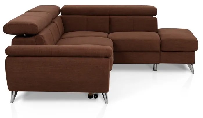 Coltar dreapta extensibil, Tokyo, 207x260x93 cm, lada de depozitare, Maro