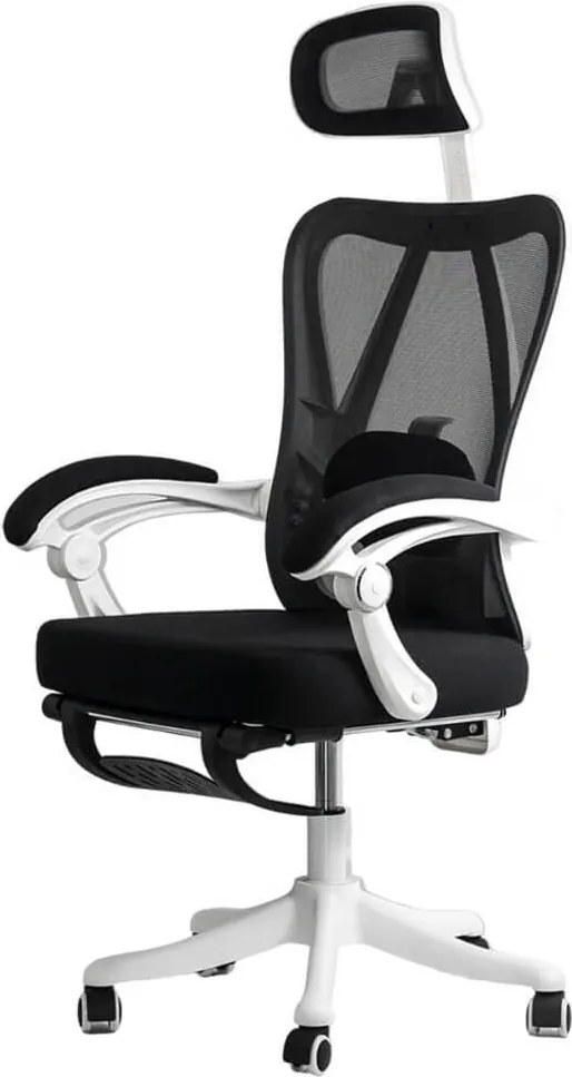 Scaun ergonomic OFF 428 negru, multiblock și suport picioare
