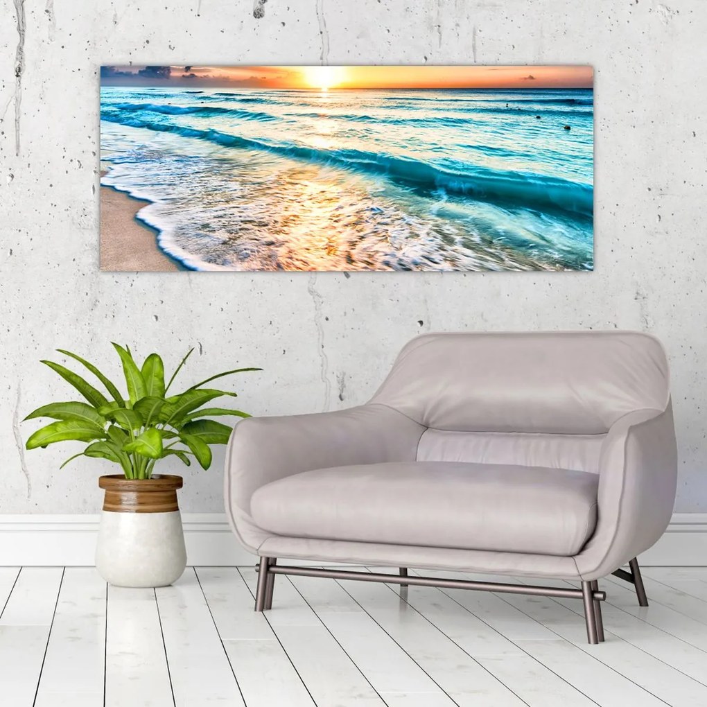 Tablou - Plaja de la mare (120x50 cm)