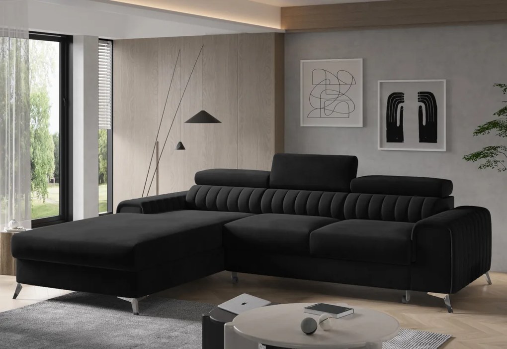 Supermobel Coltar GRAYSON, 278x92x205, velvet mat 38, stanga