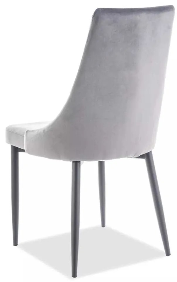 Scaun de bucătărie Trix B Velvet, gri