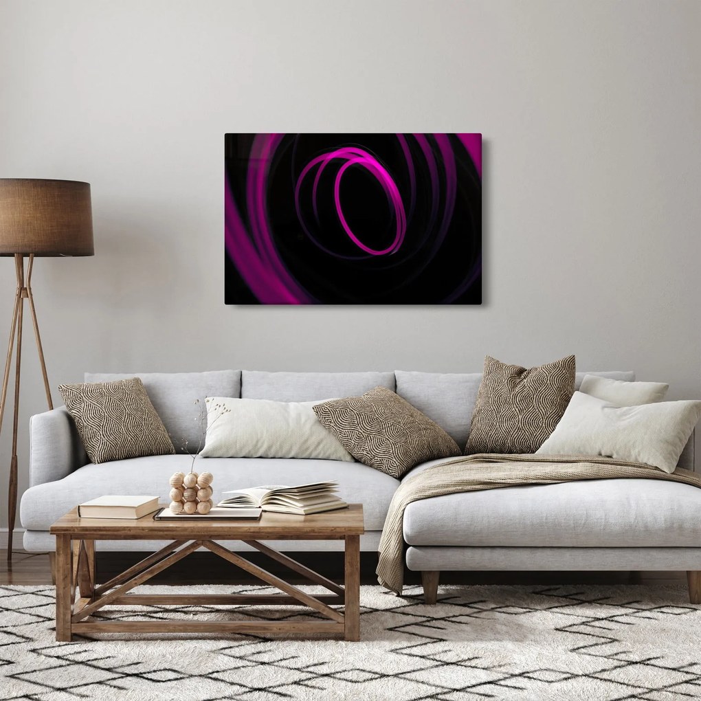Tablou - linii violete (90x60 cm)