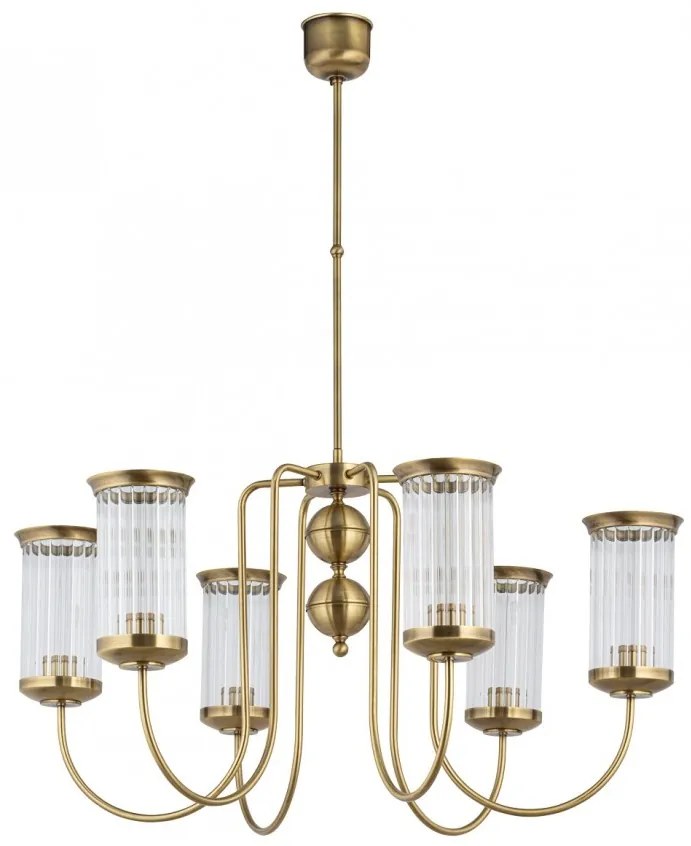 Candelabru 6 brate design clasic din alama OLZANO