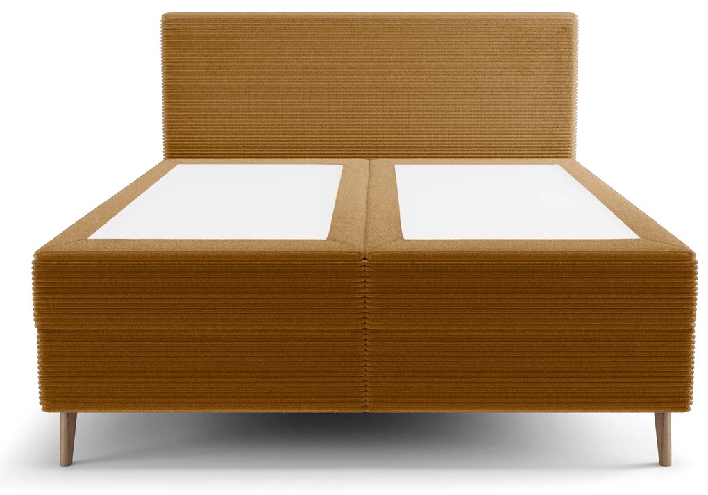 Pat de o persoană 120 cm Napoli Bonell (caramel) (cu somieră, cu sp. depozitare). 1082432
