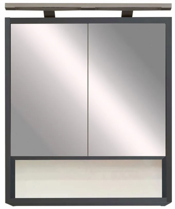 Dulap cu oglindă de perete Luna 60, antracit