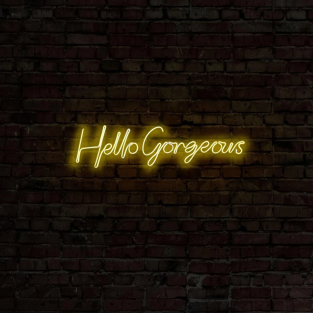 Aplica de Perete Neon Hello Gorgeous, 75 x 18 cm