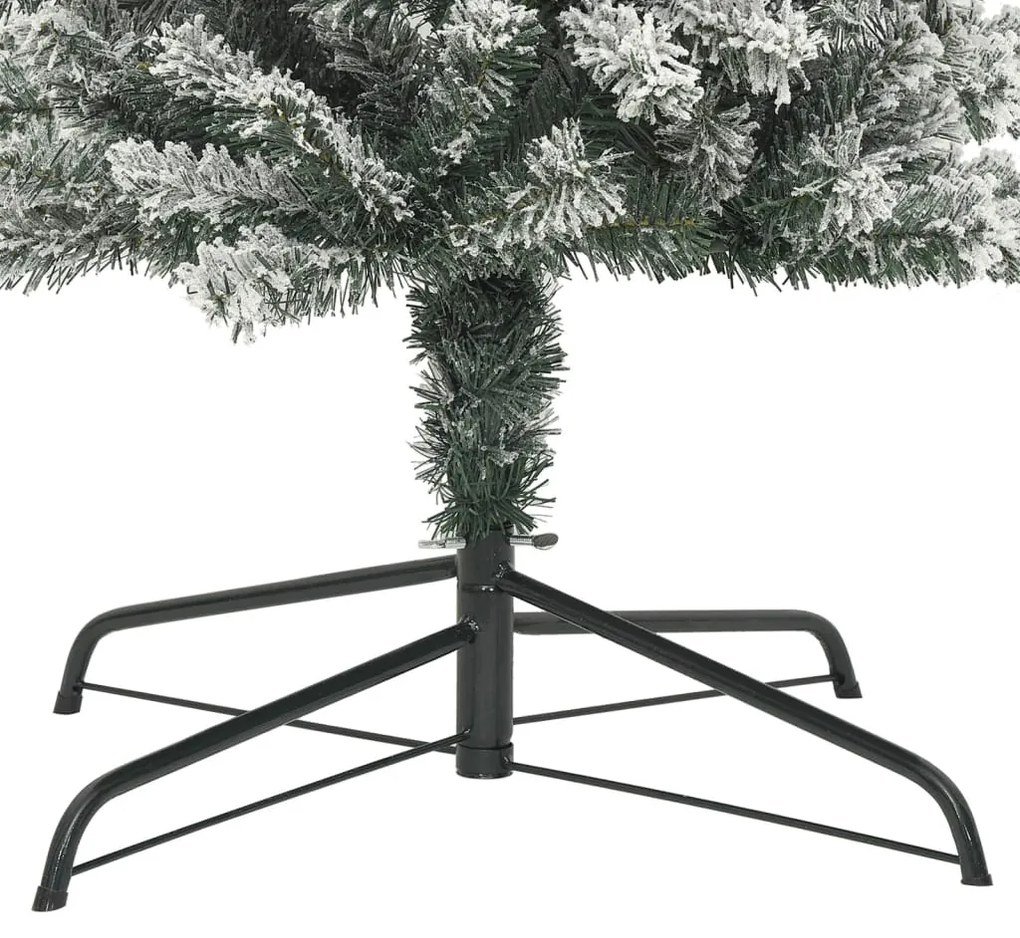 Arcada pom de Craciun cu zapada pufoasa, 240 cm 1, Alb si verde, 240 cm