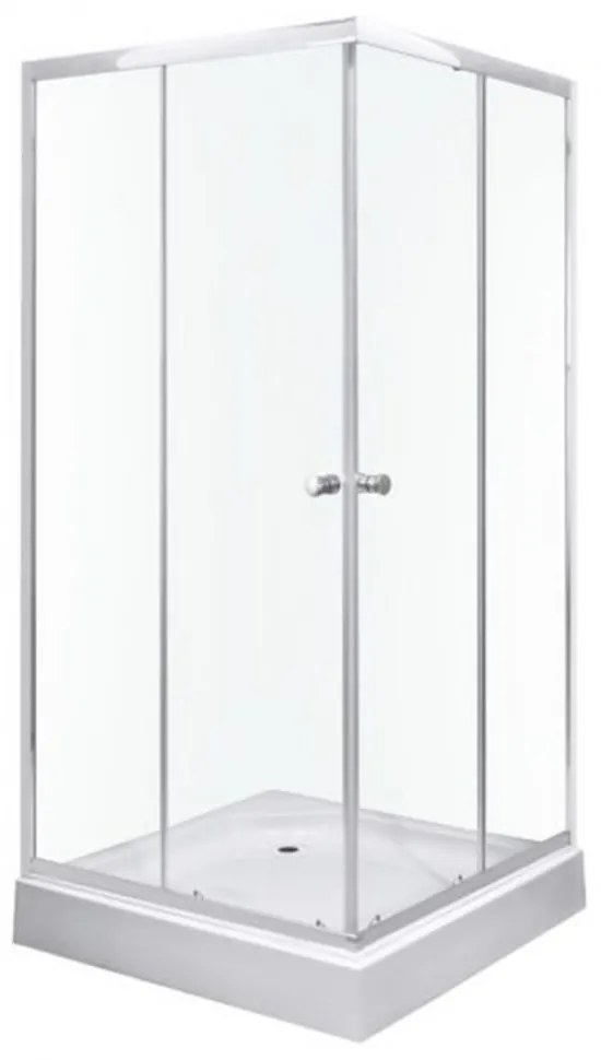 Cabină de duș pătrată Olga SQ 90x90 cm cu cădiță de duș