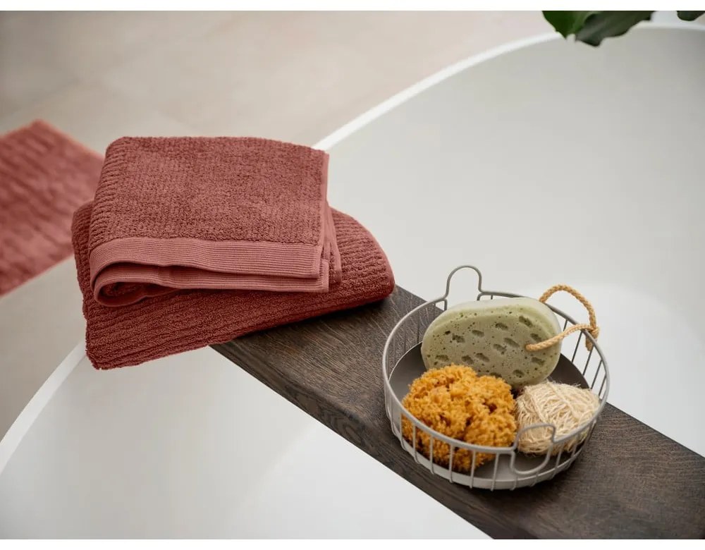 Covoraș de baie roșu 50x80 cm Tiles – Zone