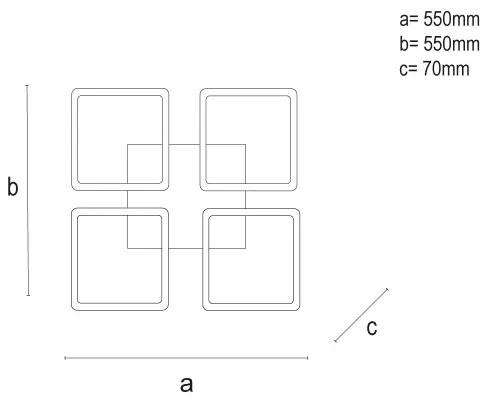 Plafonieră LED dimabilă, 95 W, 230 V, 3000-6500 K + telecomandă