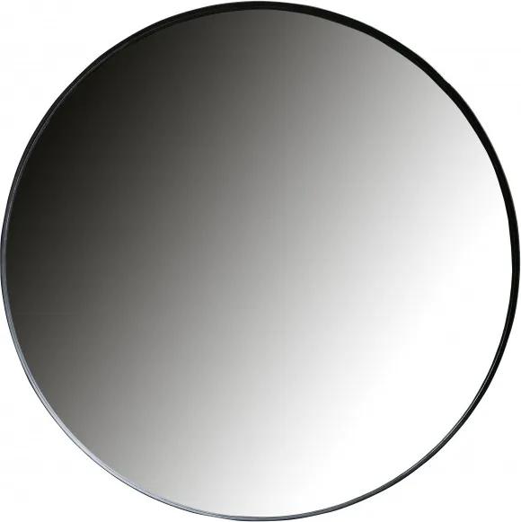 Oglinda rotunda cu rama din metal neagra Doutze, 115x115x5 cm