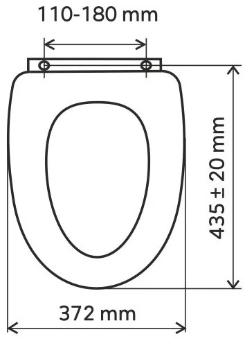 Capac WC din MDF/decor frasin - FERRO