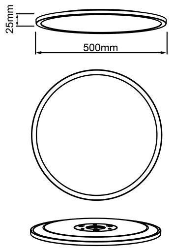 Brilliant - Plafonieră LED dimmabilă TUCO, LED/33W/230V, Ø 50 cm, neagră