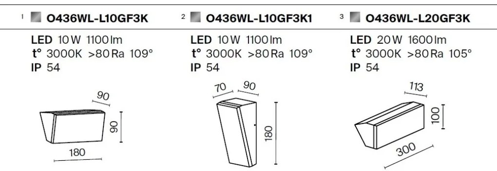 Aplica LED pentru exterior IP54 Brick
