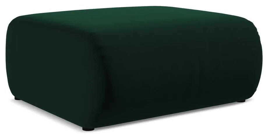 Taburet verde închis cu tapițerie din catifea Ekahi – Makamii