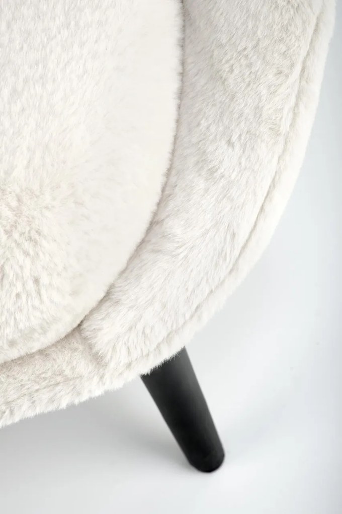 Fotoliu tapitat Merry crem - H95 cm