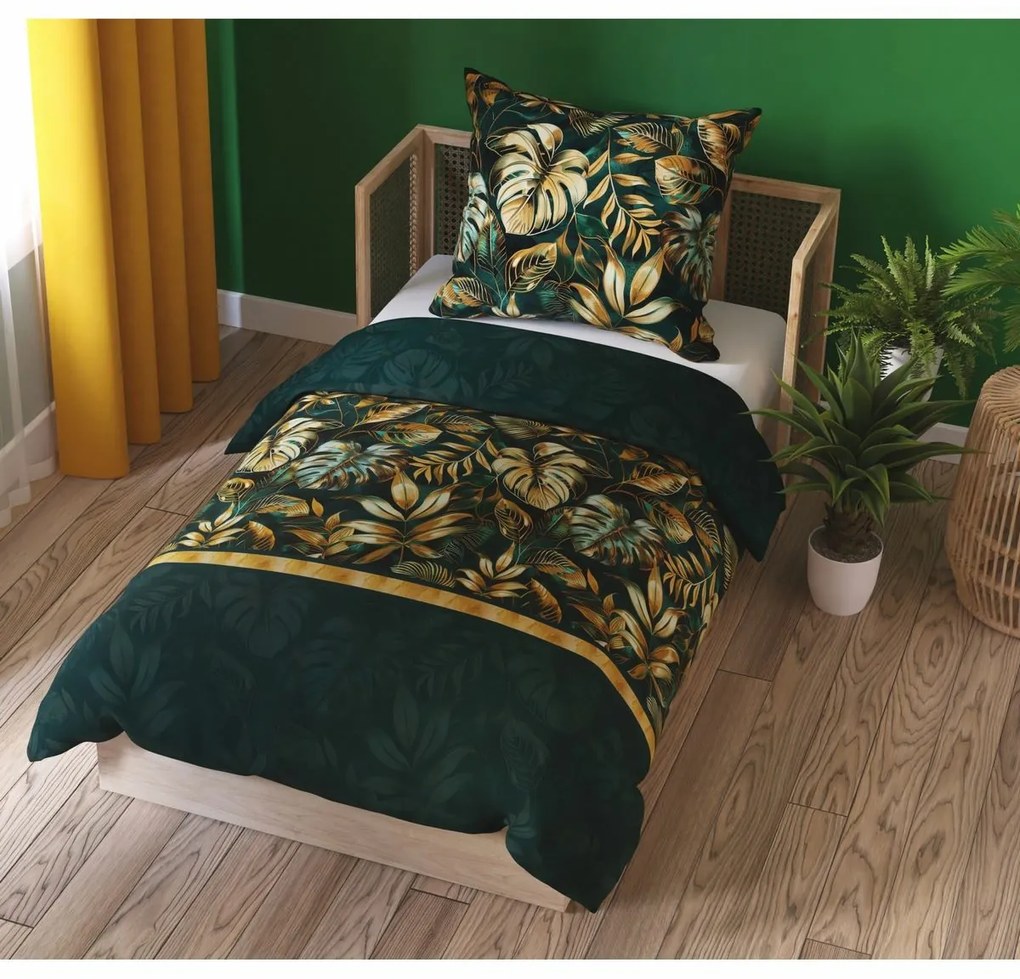 Lenjerie de pat din satin Selva, 140 x 200 cm, 70x 90 cm