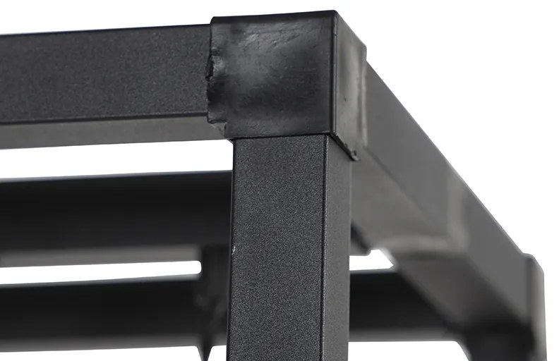 Lampă de podea industrială neagră cu 3 lumini - Big Cage