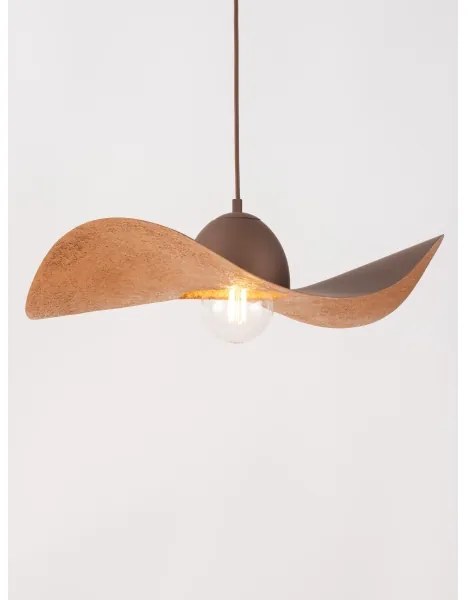 Lustră pe cablu KAPELLO 1xE27/60W/230V d. 55 cm maro/cupru