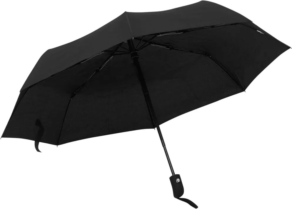 vidaXL Umbrelă pliabilă automată, negru, 95 cm