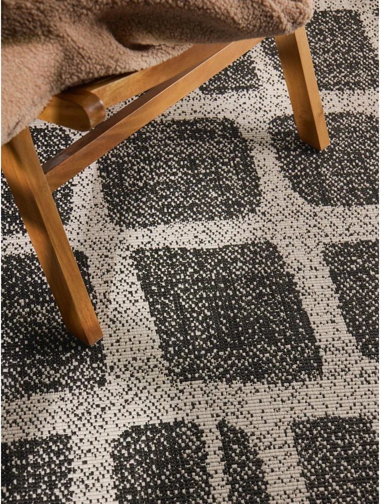 Covor pentru exterior și interior negru/crem 120x170 cm Haringey Ruskin – Ted Baker