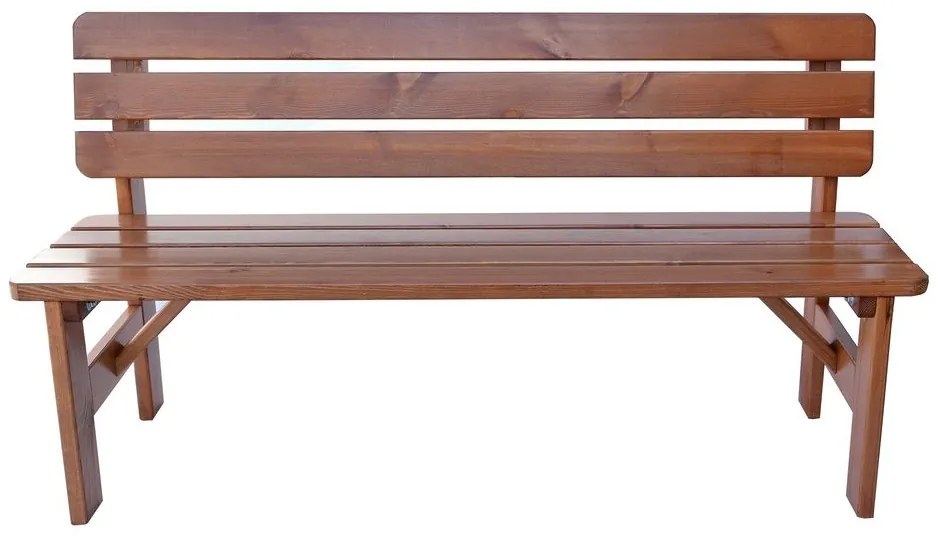 Bancă din lemn de grădină Viking - 180 cm, lăcuită