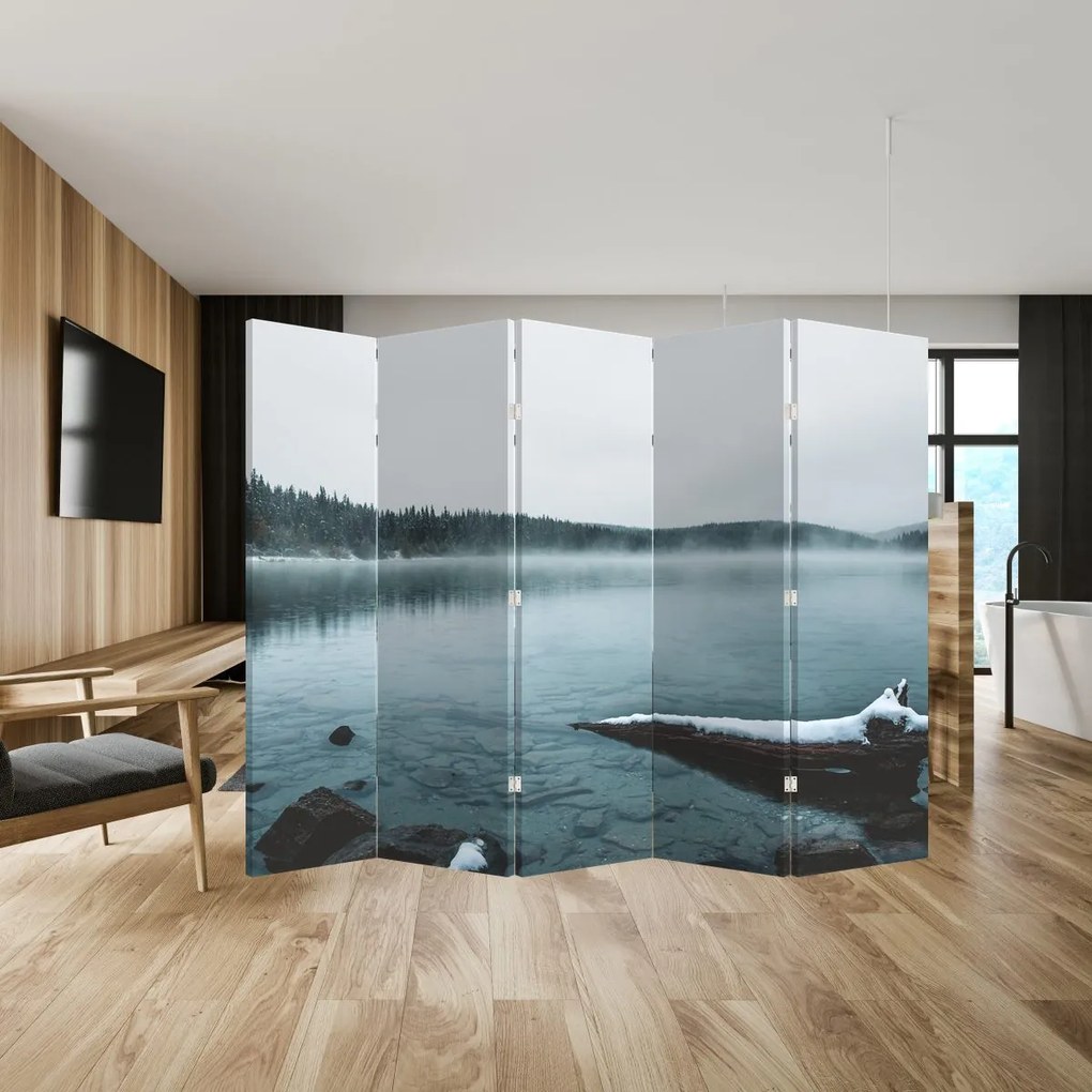 Paravan - Lacul nordic înghețat (210x170 cm)