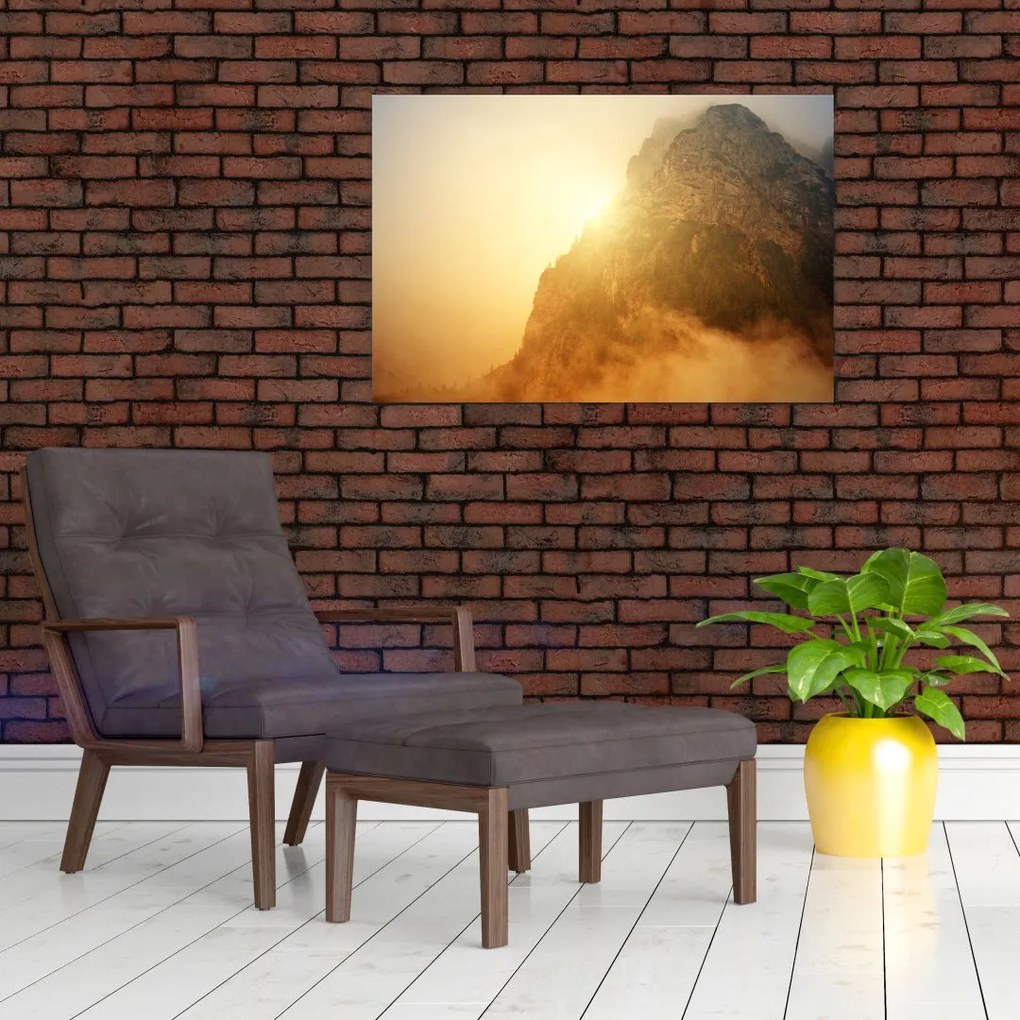 Tabloului muntelui în ceață (90x60 cm)