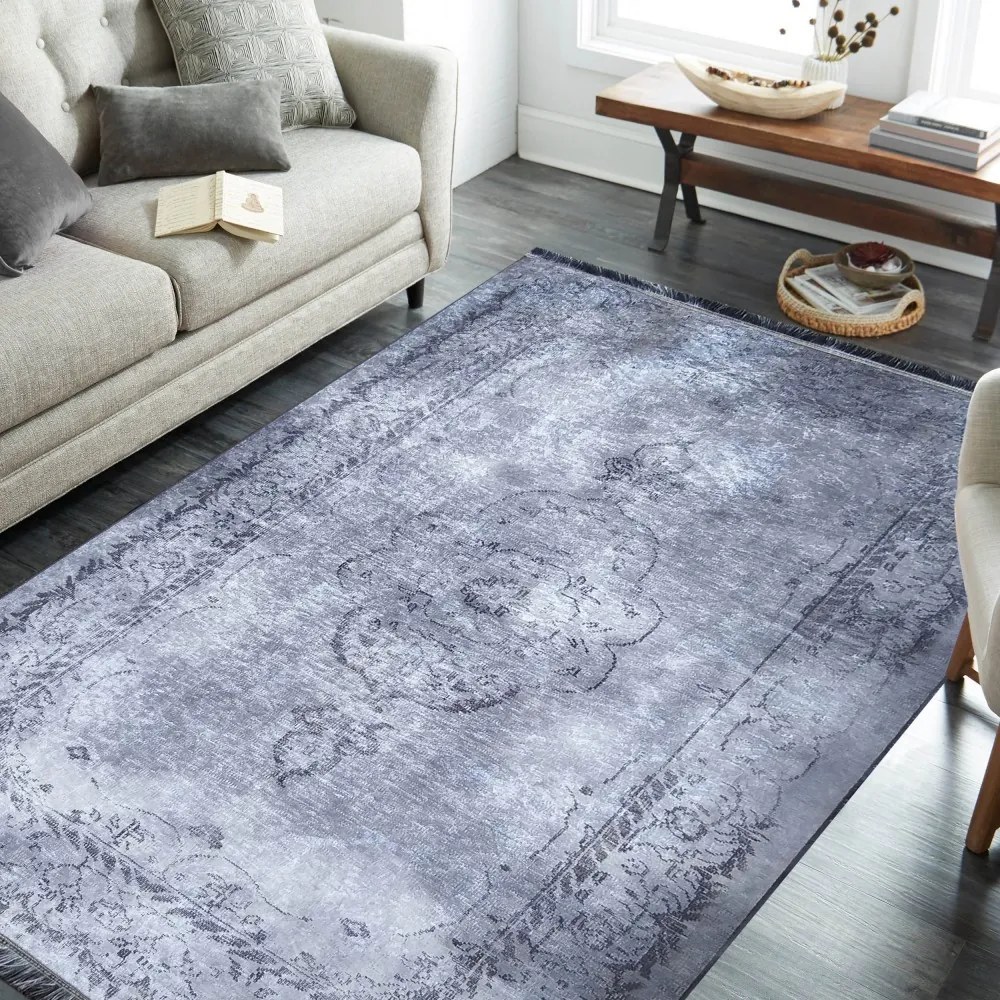 Covor gri cu model oriental Lățime: 160 cm | Lungime: 220 cm
