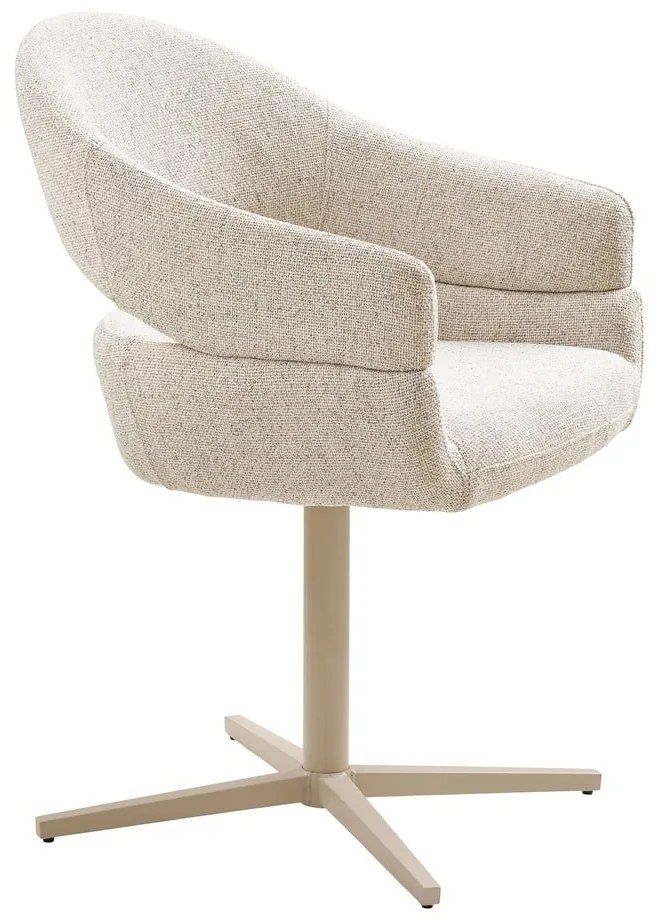 Set de scaune de sufragerie crem cu cotiere 2 buc. tapițat Dover – House Nordic